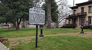 Last Confederate Capitol historical marker